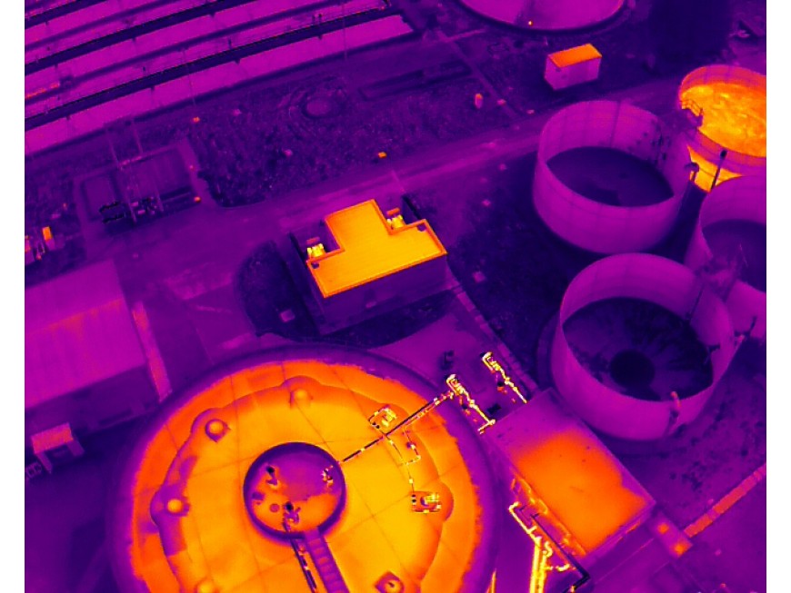 Oil And Gas Tanks Drone Thermography Inspection